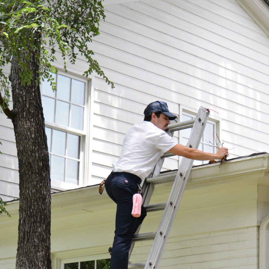 Gutter cleaning by Green Window Services